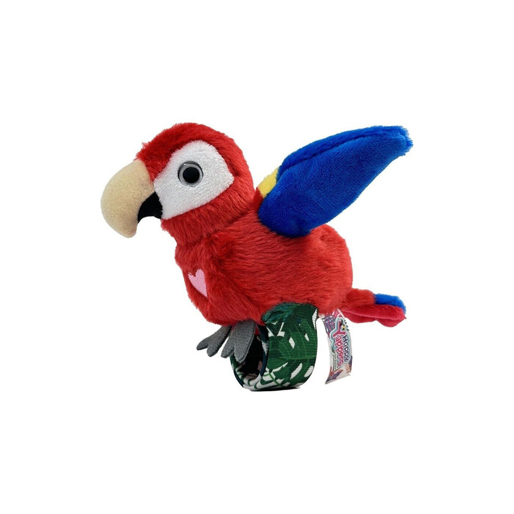 Happy Yappers Λούτρινο Slap Band Ζωάκια- Red Parrot