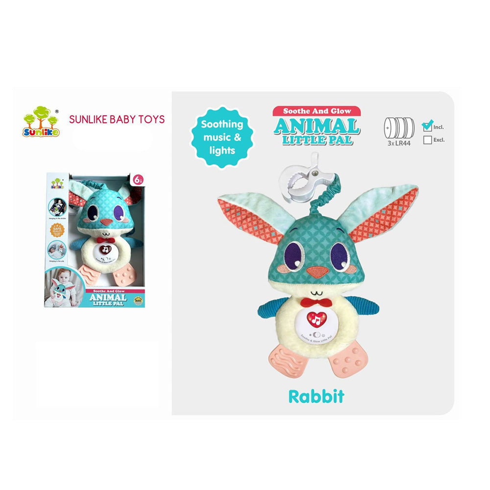 Λούτρινο Τραβηχτό Λαγουδάκι Μπεμπέ Με Μουσική Και Φως