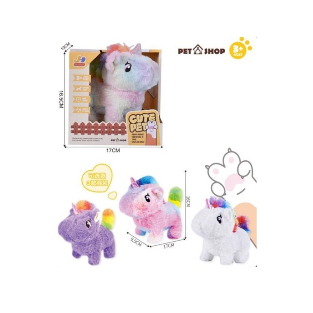 Λούτρινος Μονόκερος Με Κίνηση & Ήχο Διάφορα Χρώματα 17εκ 