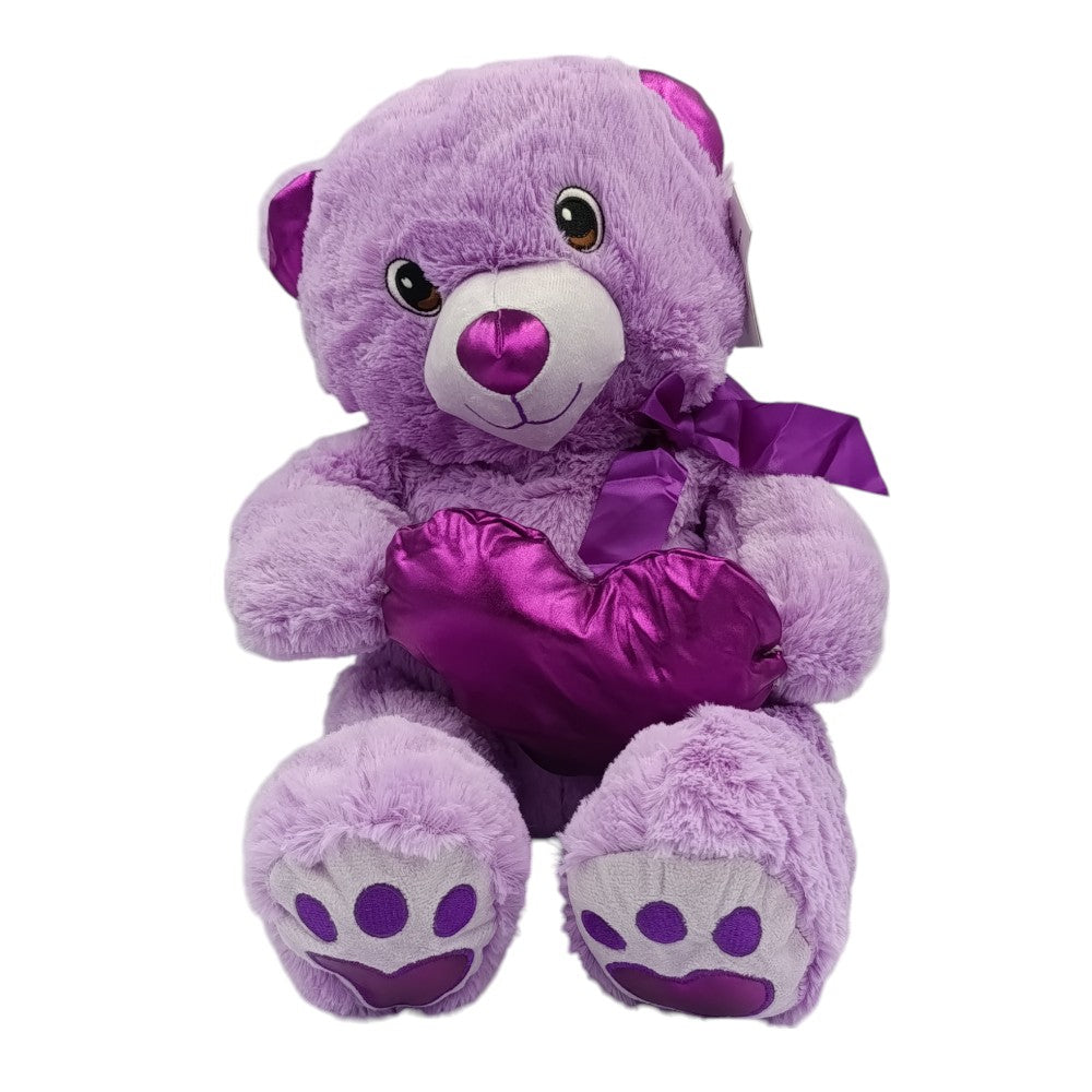 OEMΛούτρινο Αρκουδάκι Με Καρδούλα 50εκ 4 Χρώματαpapell.gr