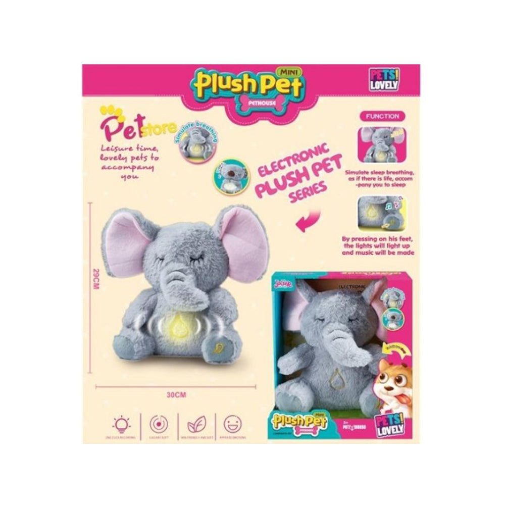 Λούτρινο Ελεφαντάκι Με Ήχους Ύπνου, Μουσική & Φως 26εκ