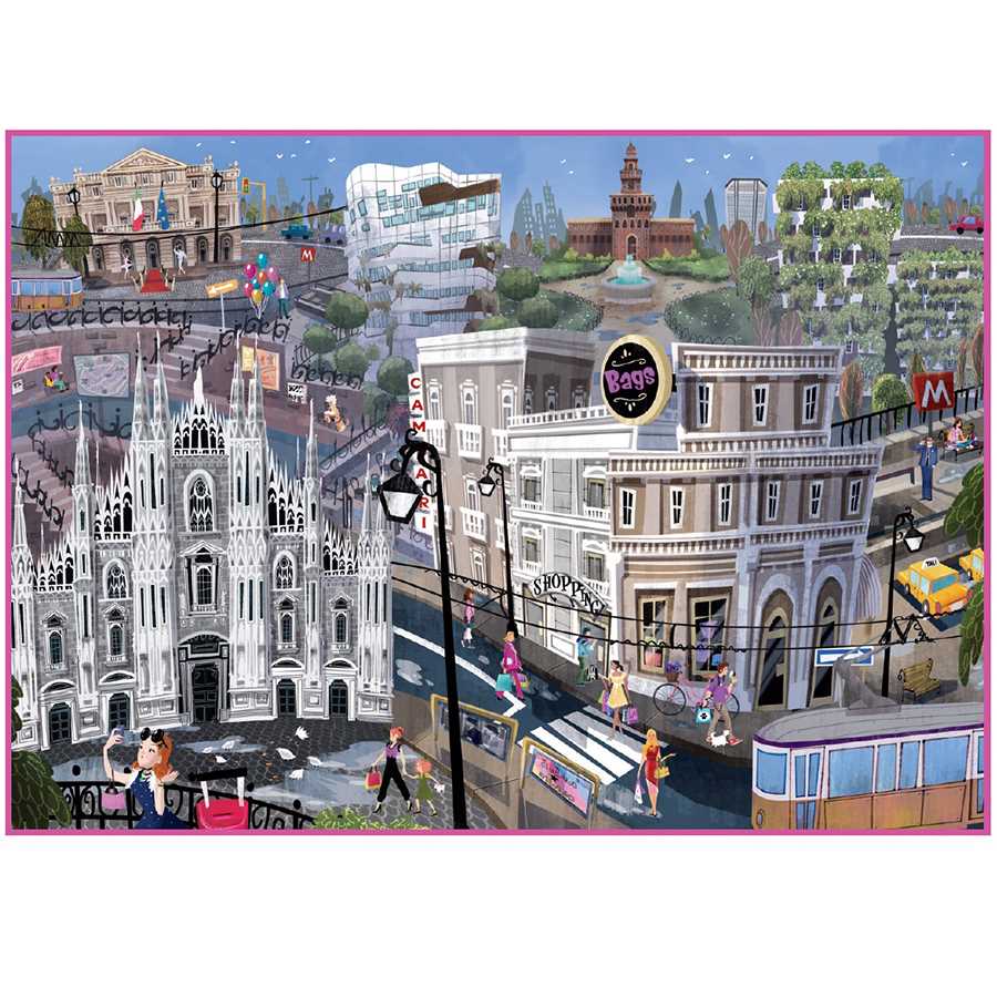 Ludattica Grand Tour Puzzle Milano Παζλ 150 Τεμαχίων 50x70 εκ. Ηλικίες 5-7 Ετών