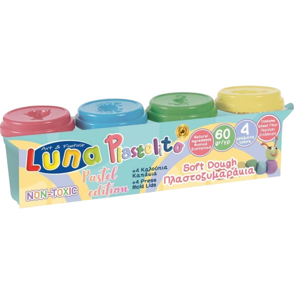 LUNALuna Πλαστοζυμαράκια Pastel 60γρ Χ 4 Χρώματαpapell.gr
