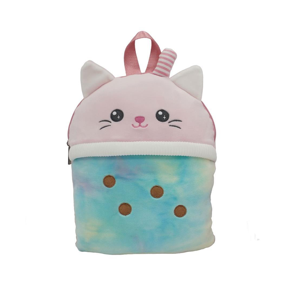 Luna Toys Λούτρινη Τσάντα Πλάτης Γατούλα Squishcuties 33 εκ