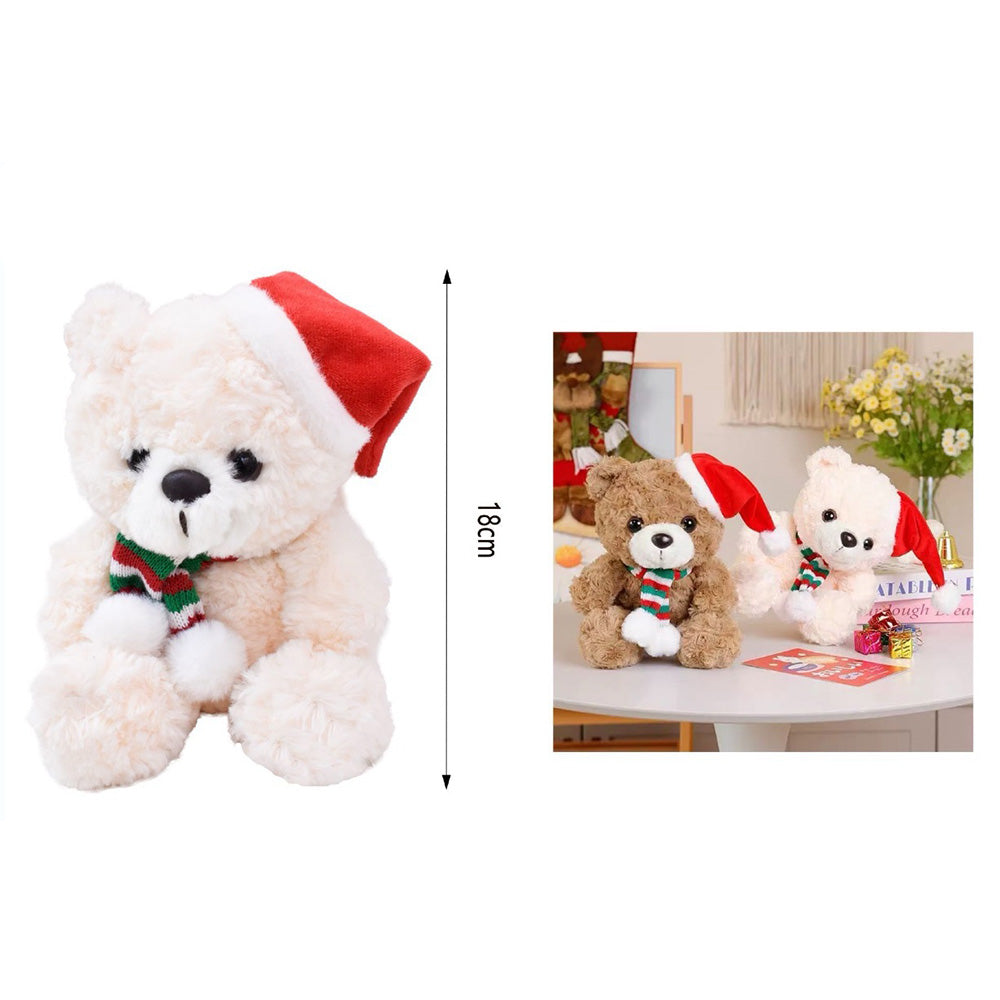 Λούτρινο Αρκουδάκι Με Σκουφάκι 18 εκ