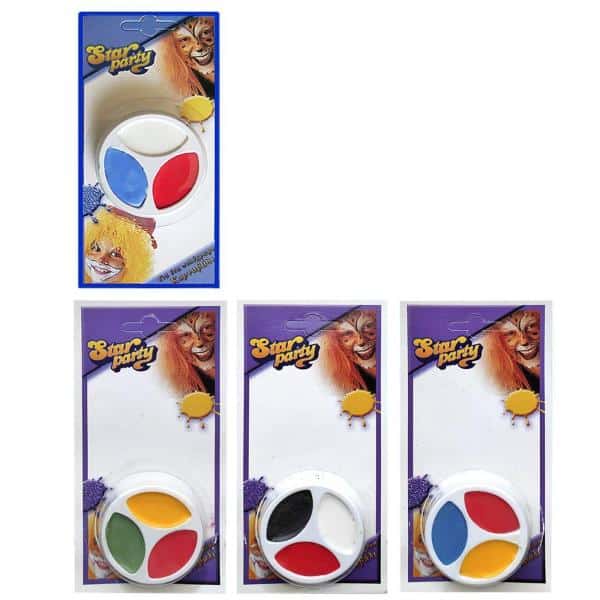 Καρτελα 3 Make Up Λευκο- Μπλε- Κοκκινο 7.5Gr