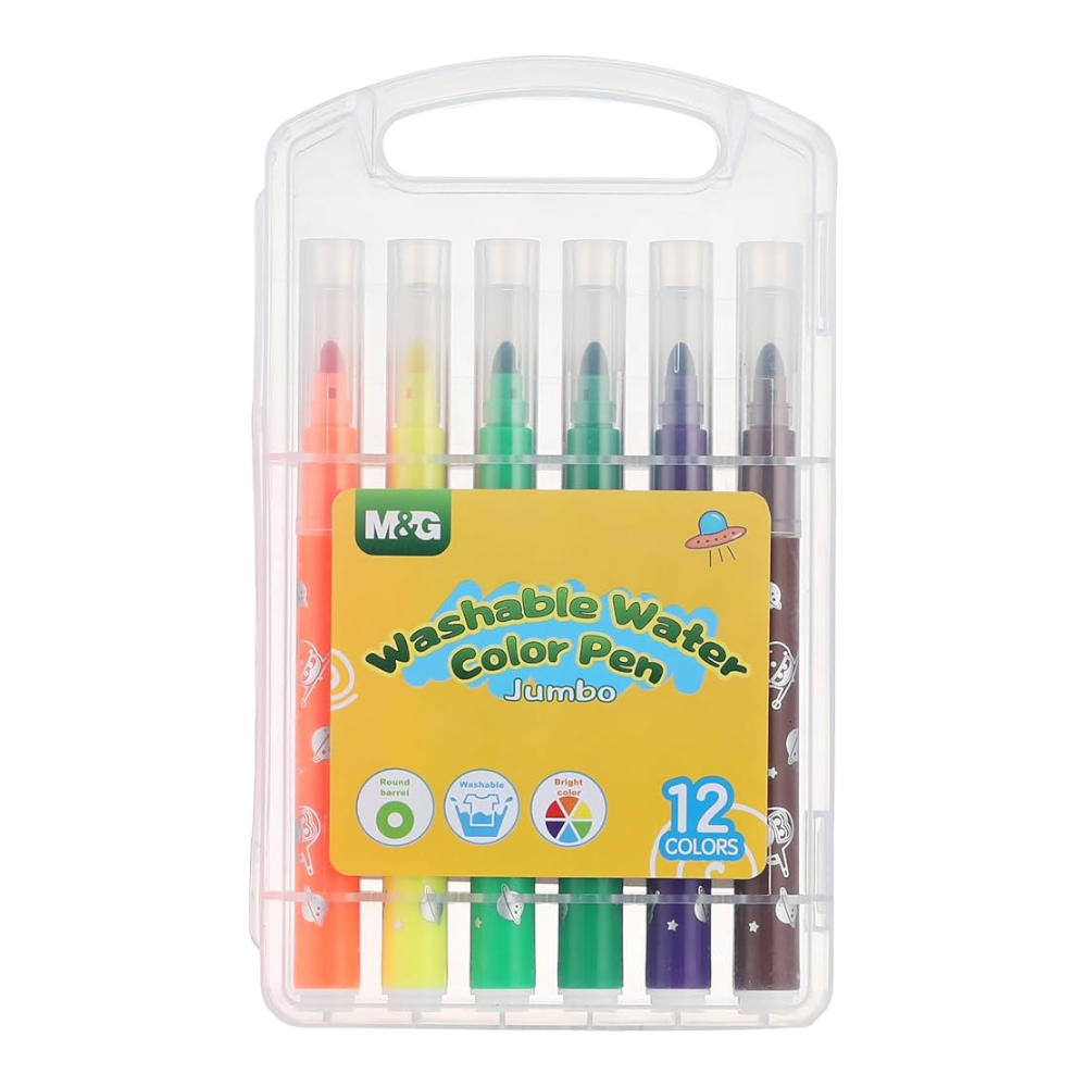 M&GM&G Μαρκαδόροι Jumbo Washable 12Τμχpapell.gr