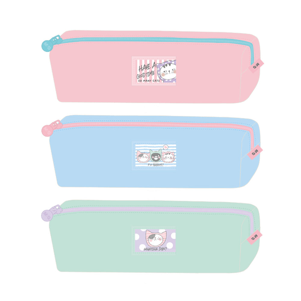 M&G Κασετίνα Βαρελάκι So Many Cats Pastel 3 Χρώματα - 1 Τμχ