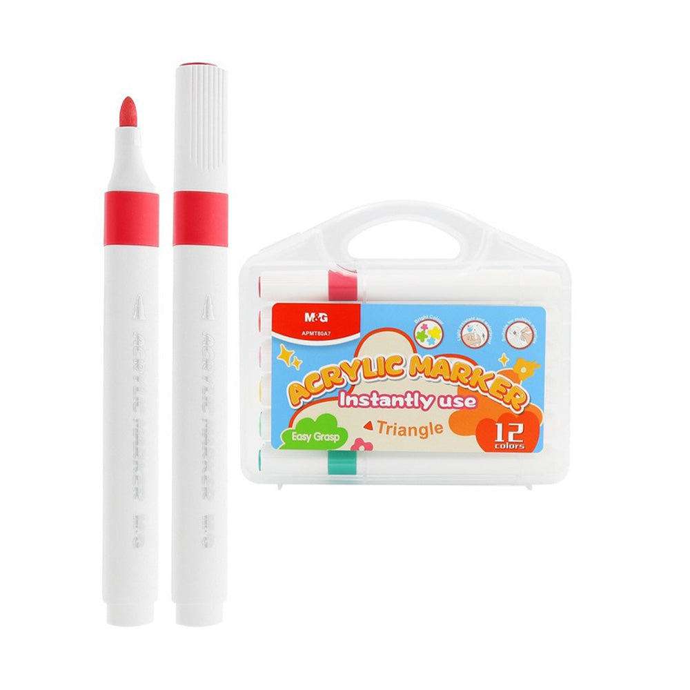 M&G Μαρκαδόροι Ακρυλικοί 12 Χρώματα
