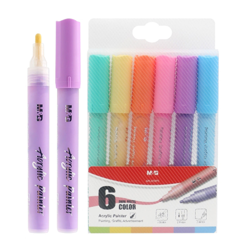 M&GM&G Μαρκαδόροι Ακρυλικοί 2mm - 6 Τμχpapell.gr