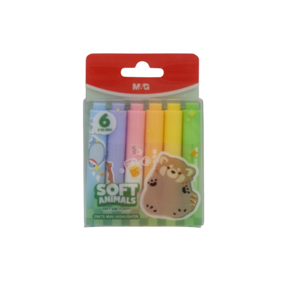 M&GM&G Σετ Μίνι Υπογραμμιστές Soft Animals 6 Τμχpapell.gr
