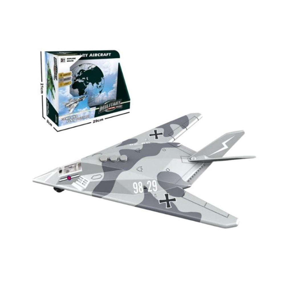 Μαχητικό Αεροσκάφος Γκρι Με Ήχο & Φως 26X18X5εκ