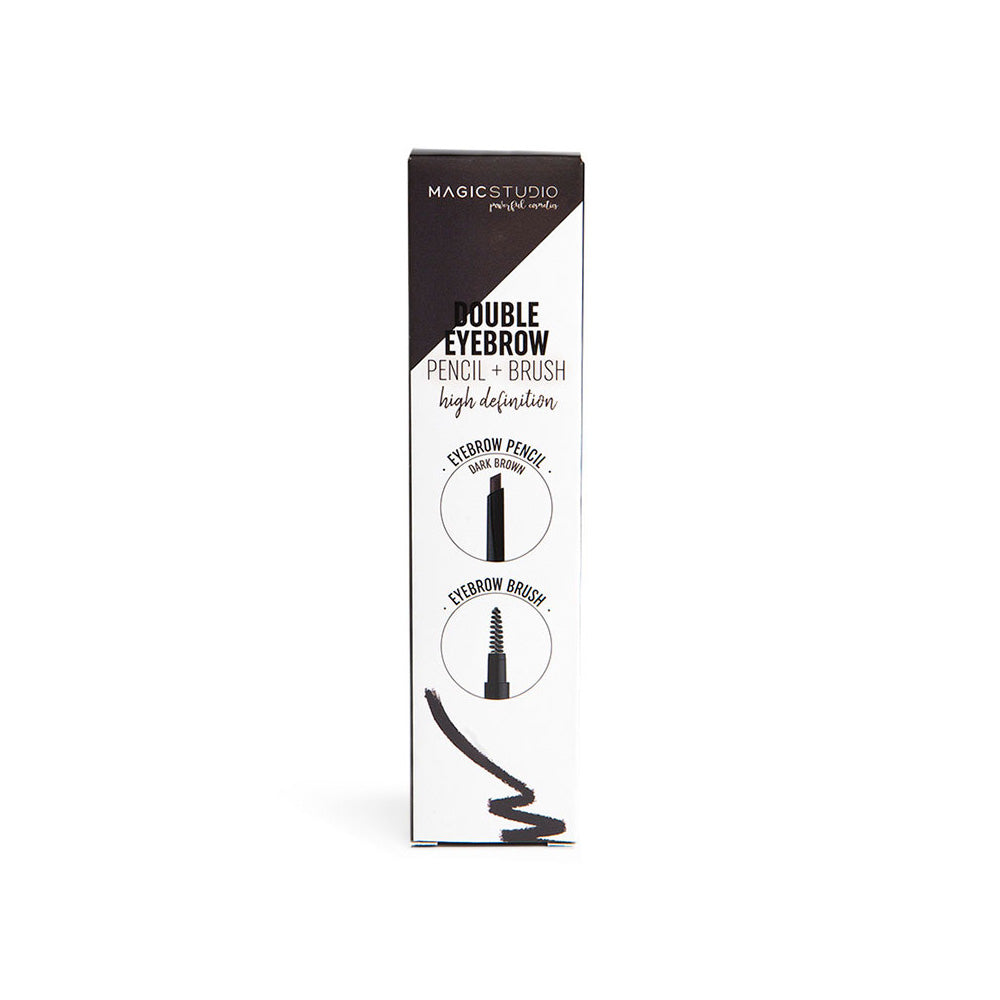 Magic Studio Double Eyebrow Pencil & Brush - 1 Τμχ