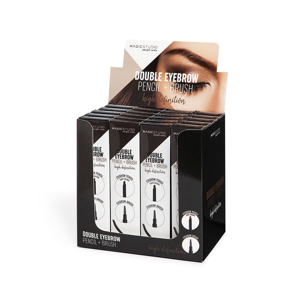 Magic Studio Double Eyebrow Pencil & Brush - 1 Τμχ