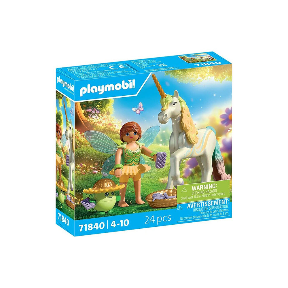 71840 Playmobil Magic Unicorns Μονόκερος Με Πολύχρωμη Χαίτη & Νεράιδα 