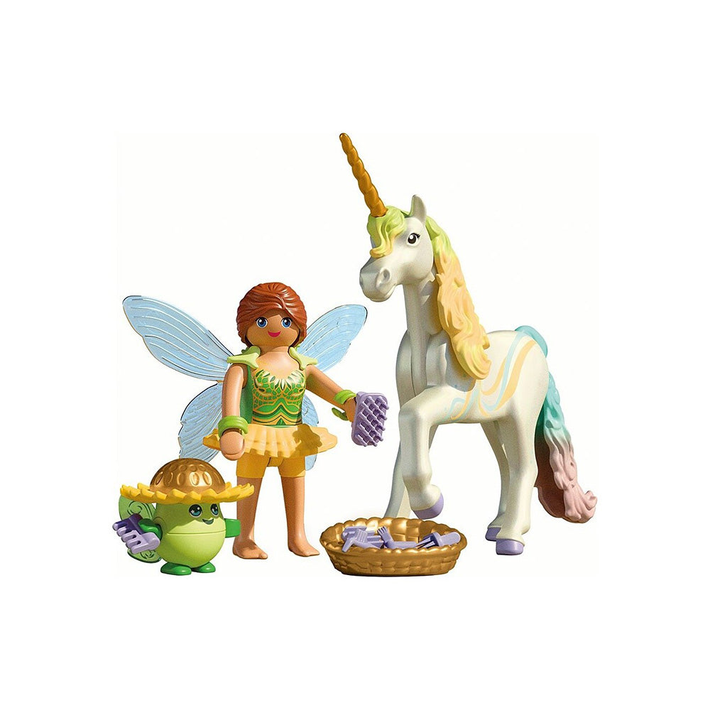 71840 Playmobil Magic Unicorns Μονόκερος Με Πολύχρωμη Χαίτη & Νεράιδα 