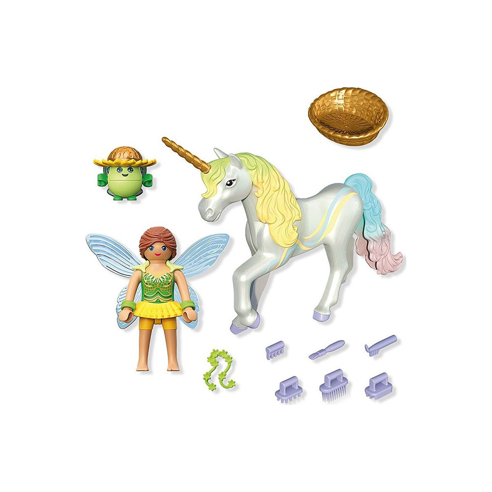 71840 Playmobil Magic Unicorns Μονόκερος Με Πολύχρωμη Χαίτη & Νεράιδα 