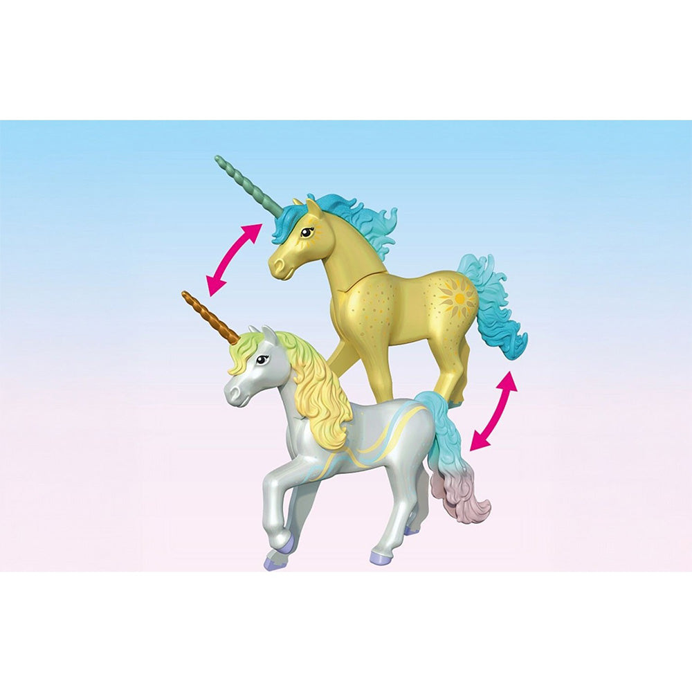 71840 Playmobil Magic Unicorns Μονόκερος Με Πολύχρωμη Χαίτη & Νεράιδα 