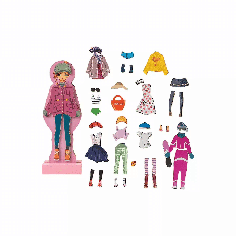 AS CompanyAS Magnet Box Fashion Girl Dress-Up 40 Εκπαιδευτικοί Ξύλινοι Μαγνήτες Για 3+ Χρονώνpapell.gr