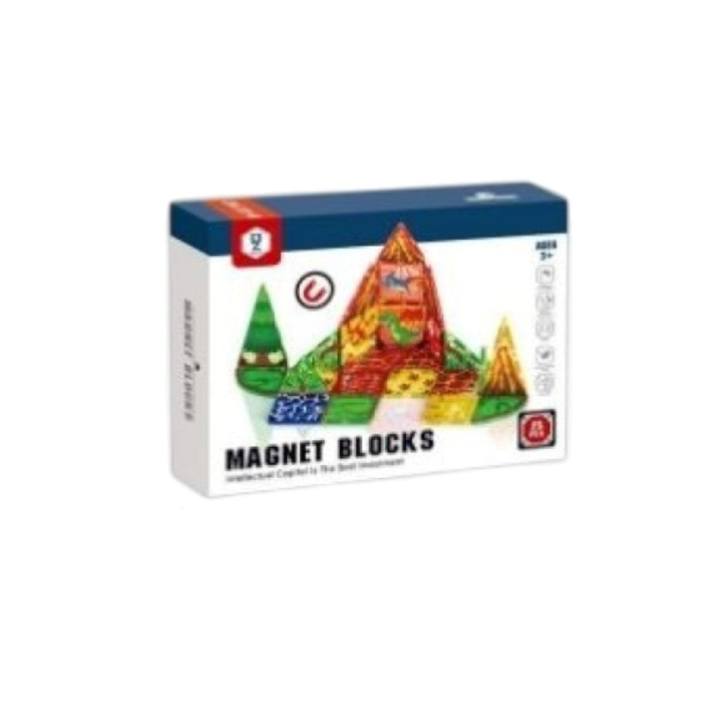 Τουβλάκια Μαγνητικά Ηφαίστειο Με Δεινόσαυρους 25 Τμχ