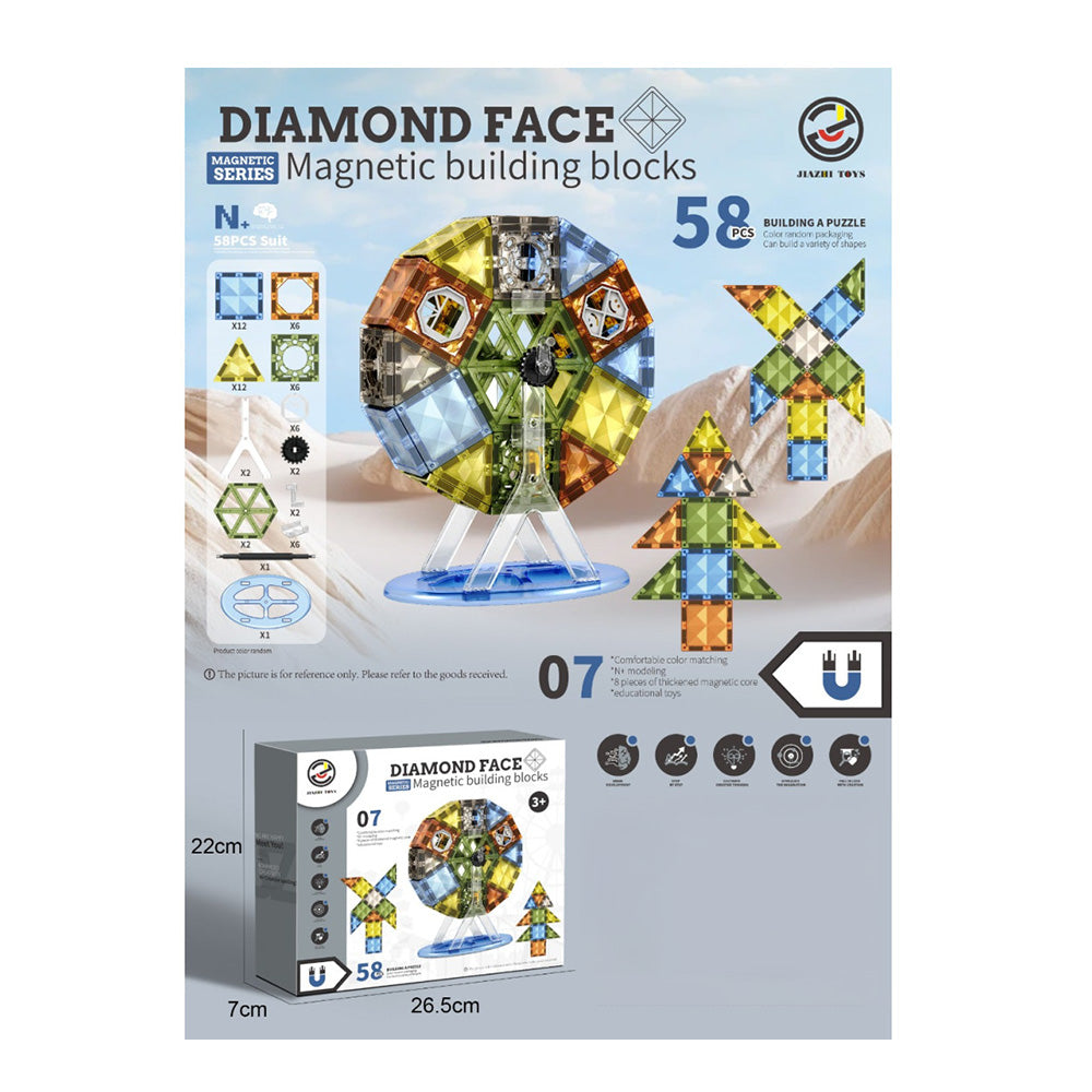 Puzzle Μαγνητικό Diamond Face Ρόδα Λούνα Παρκ 58τμχ