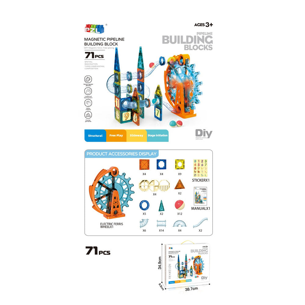 Puzzle Μαγνητικό Λούνα Παρκ Και Ρόδα 71τμχ