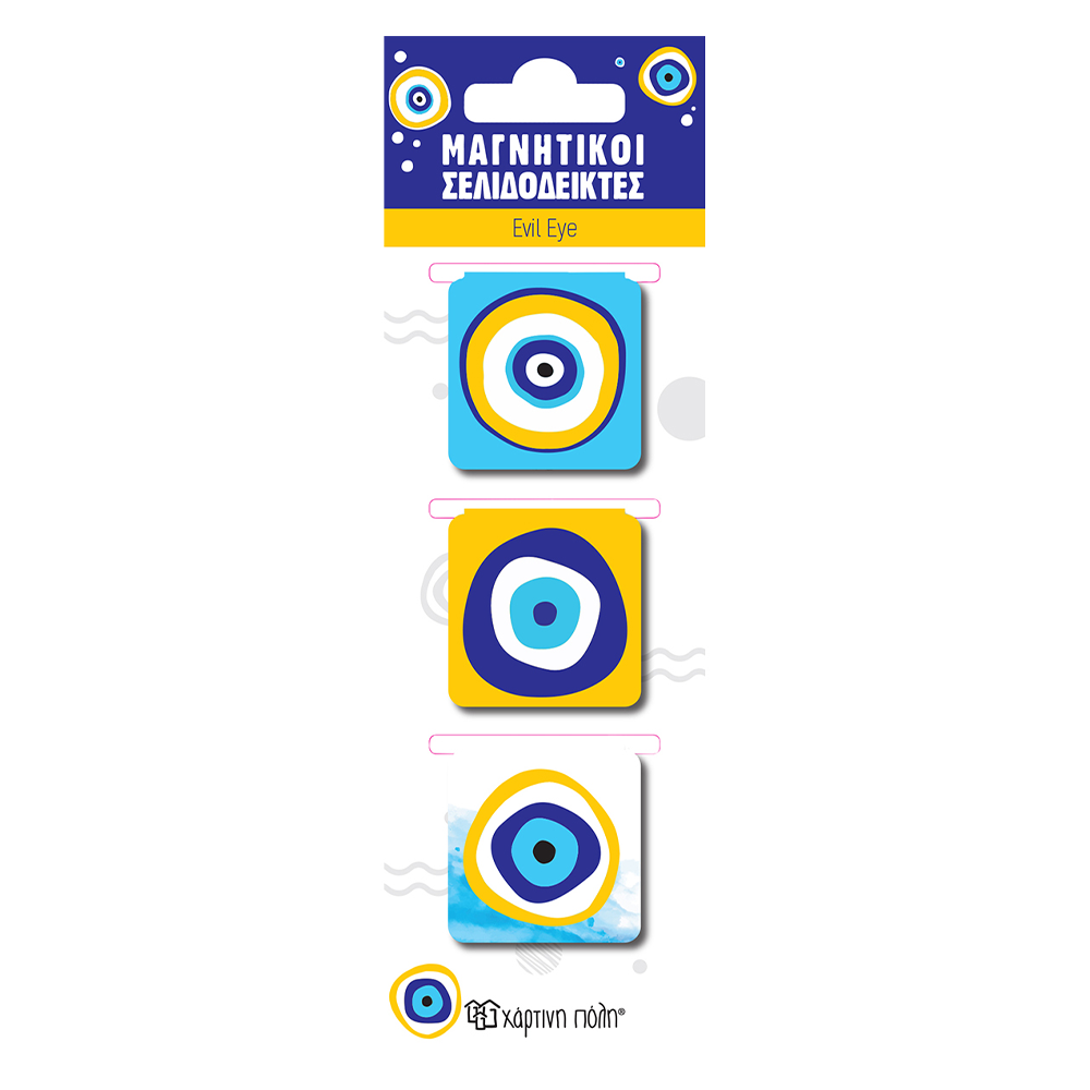 Χάρτινη ΠόληΜαγνητικοί Σελιδοδείκτες Evil Eye 3τμχpapell.gr
