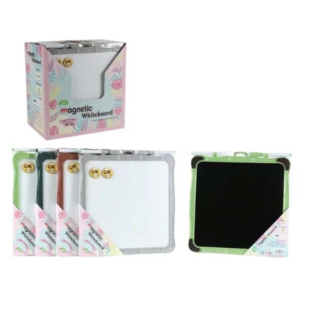 TrademarktΜαγνητικος Πινακας Διπλης Οψης Με 2 Μαρκαδορους &Amp; Μαγνητακια Διαφορα Χρωματα 27,5X26X1,3Εκpapell.gr