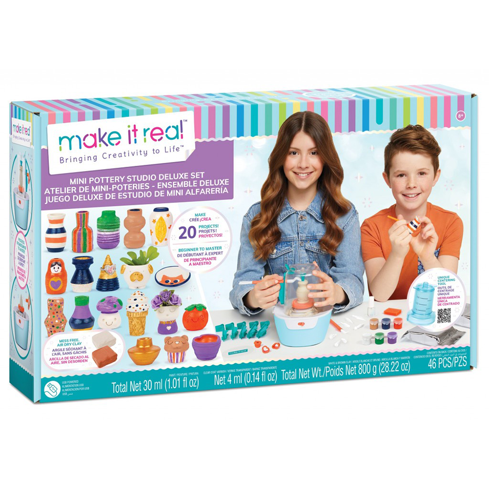 Make it Real Decor Mini Pottery Wheel Deluxe Set