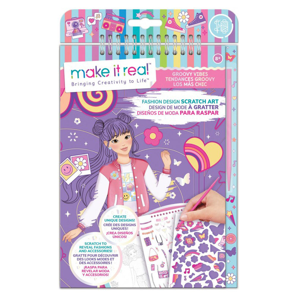 Make It Real Fashion Design Sketchbook Scratch Art Groovy Vibes