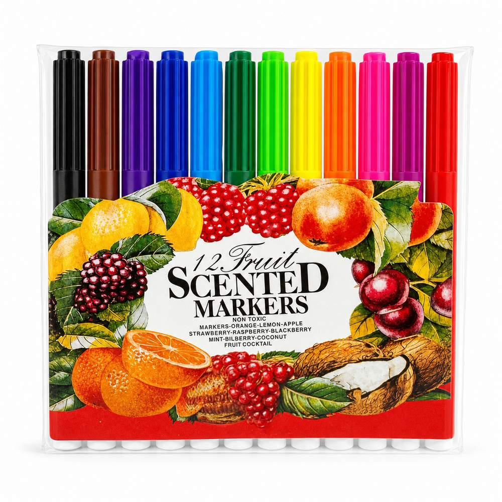Μαρκαδόροι Fruit Scented Αρωματικοί 12 Τεμαχίων