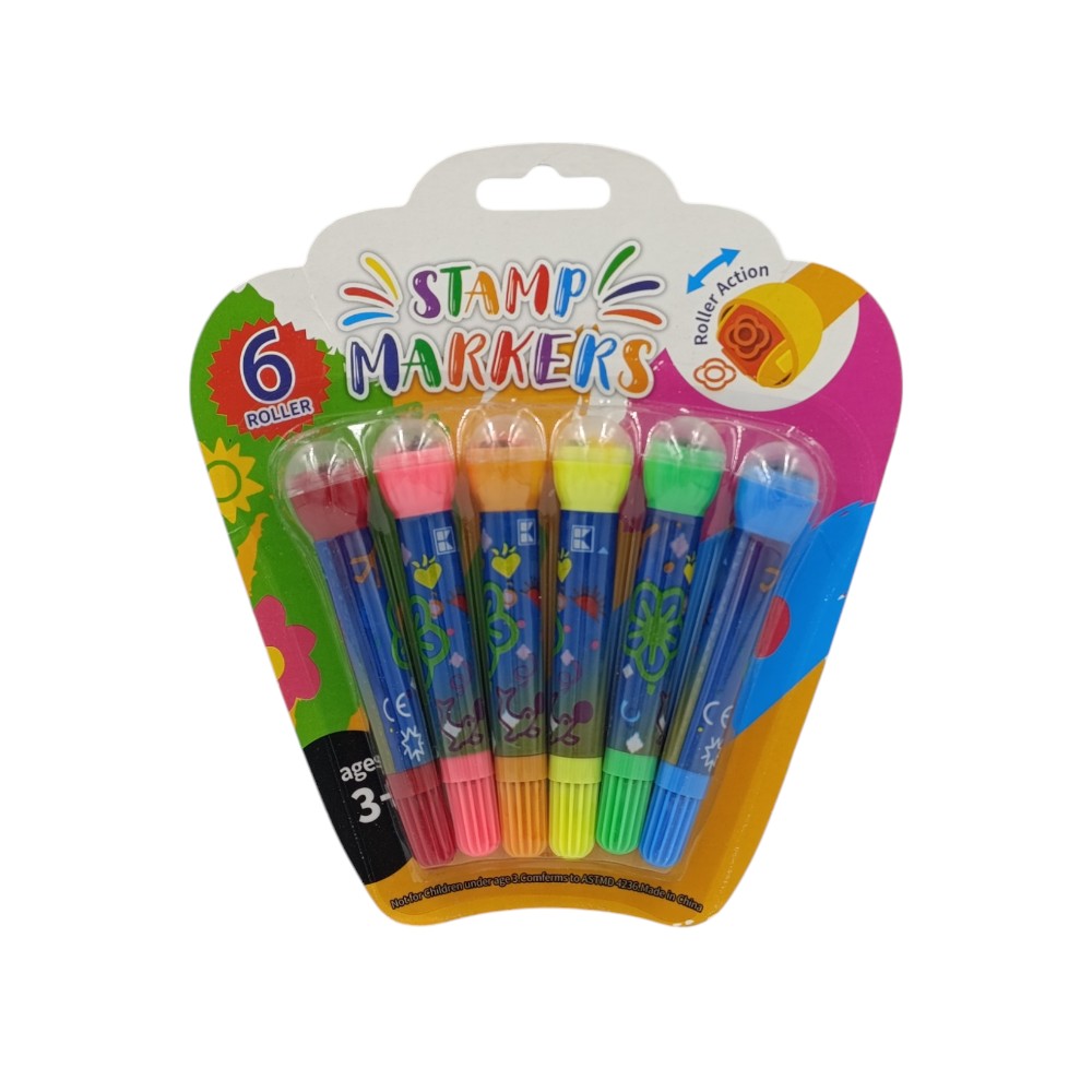 OEMΜαρκαδόροι Roller Stamp Markers 6Τμχpapell.gr