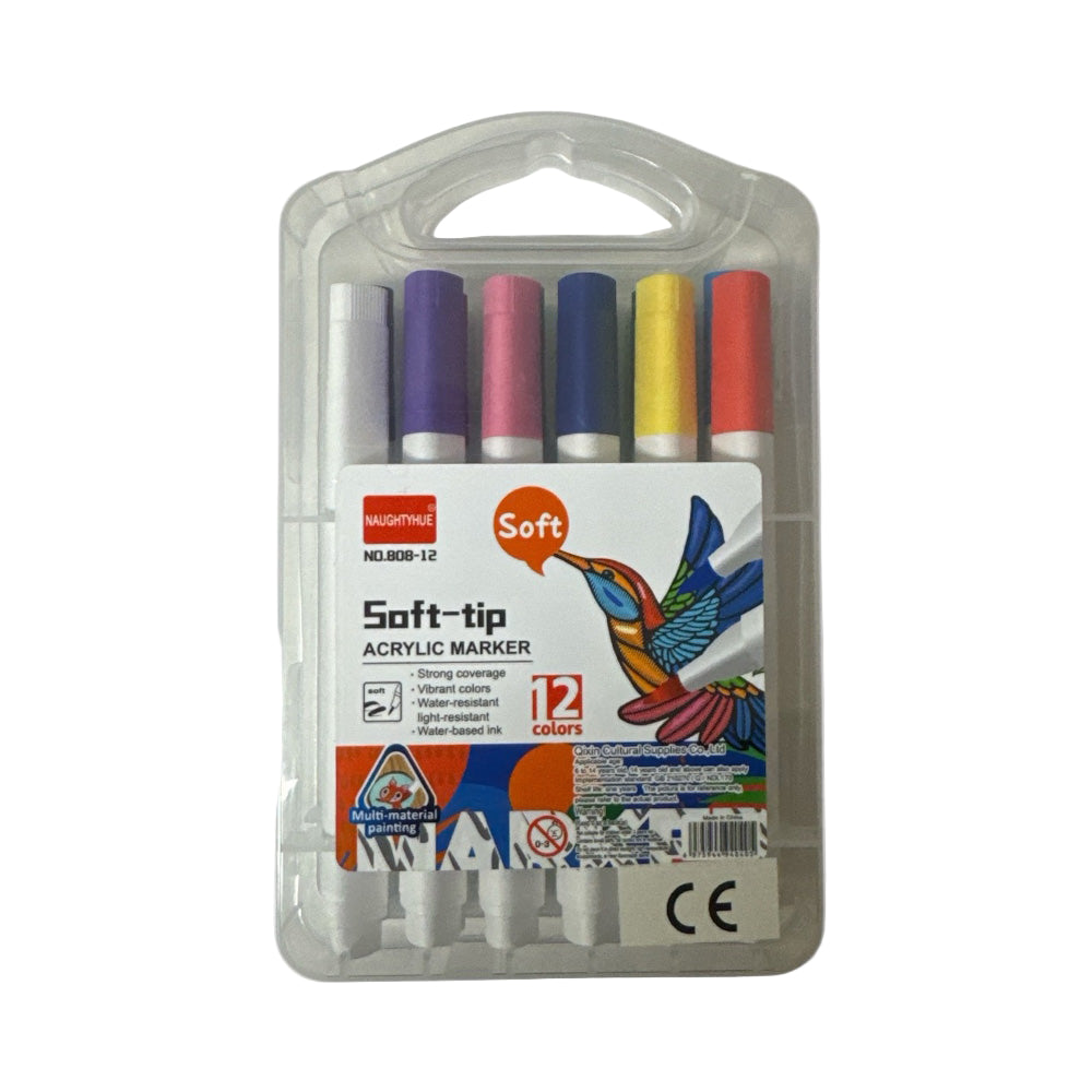 Σετ Μαρκαδόροι Ζωγραφικής Σε Διάφανο Κουτί 12 Τμχ 