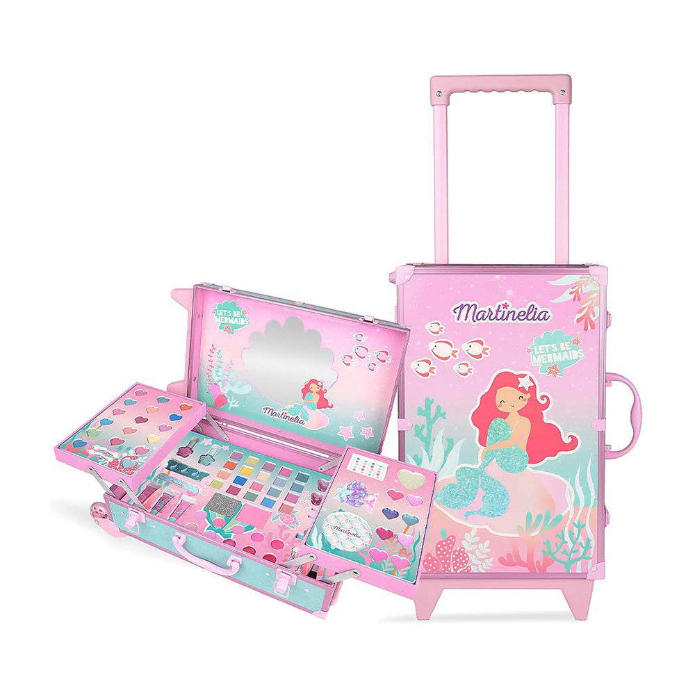Martinelia Let’s Be Mermaids Carry On Makeup Case – Παιδική Βαλίτσα Μακιγιάζ με Ροδάκια 25x38x11,7 εκ