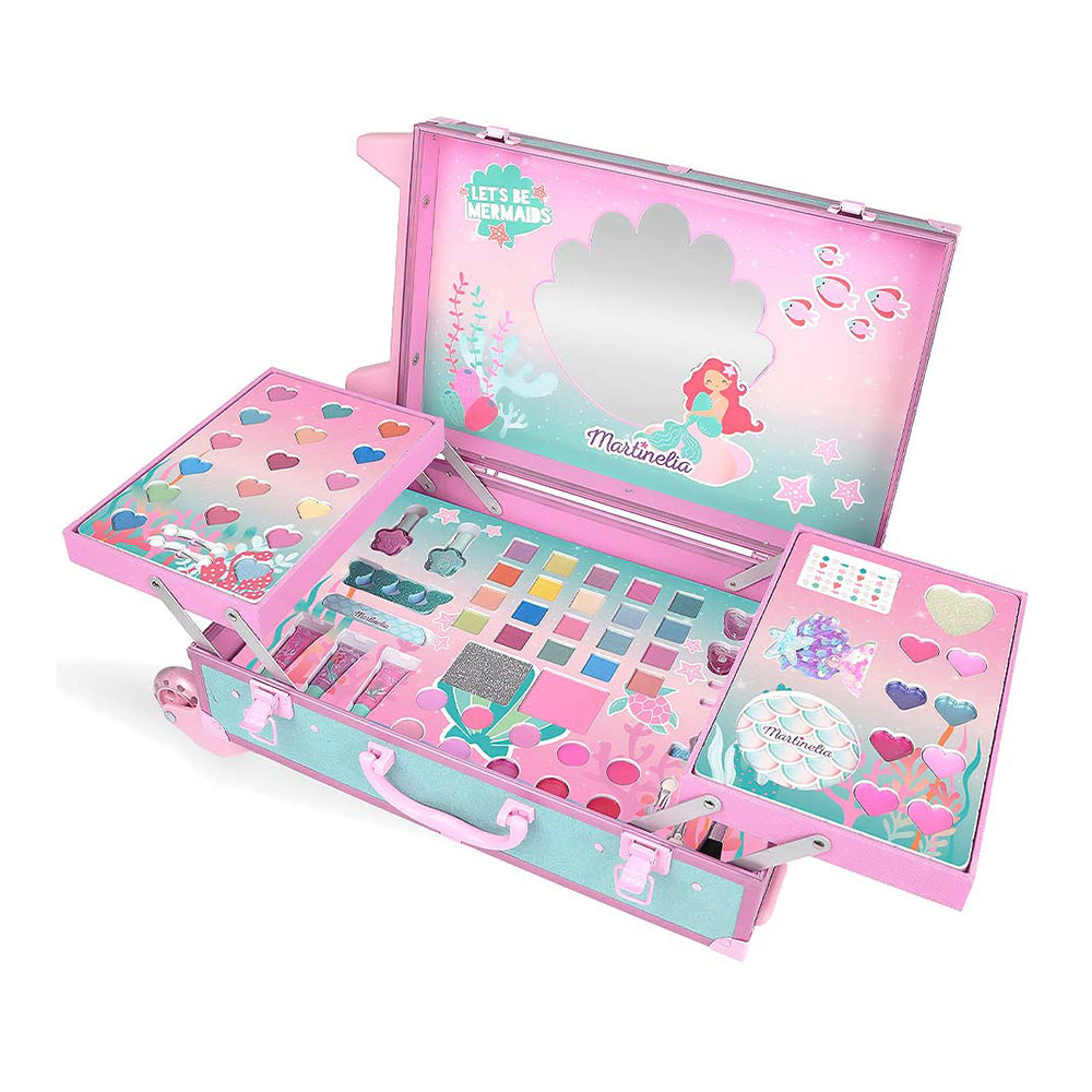 Martinelia Let’s Be Mermaids Carry On Makeup Case – Παιδική Βαλίτσα Μακιγιάζ με Ροδάκια 25x38x11,7 εκ