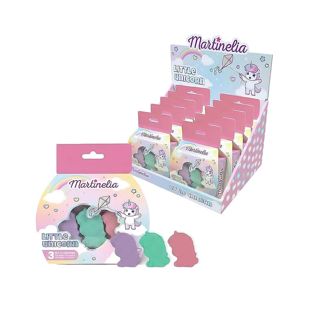 Martinelia Little Unicorn Bath Fizzer Set Παιδικές Αρωματικές Μπάλες Μπάνιου Μονόκερος 3x35gr