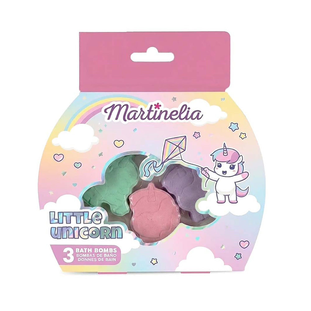 Martinelia Little Unicorn Bath Fizzer Set Παιδικές Αρωματικές Μπάλες Μπάνιου Μονόκερος 3x35gr