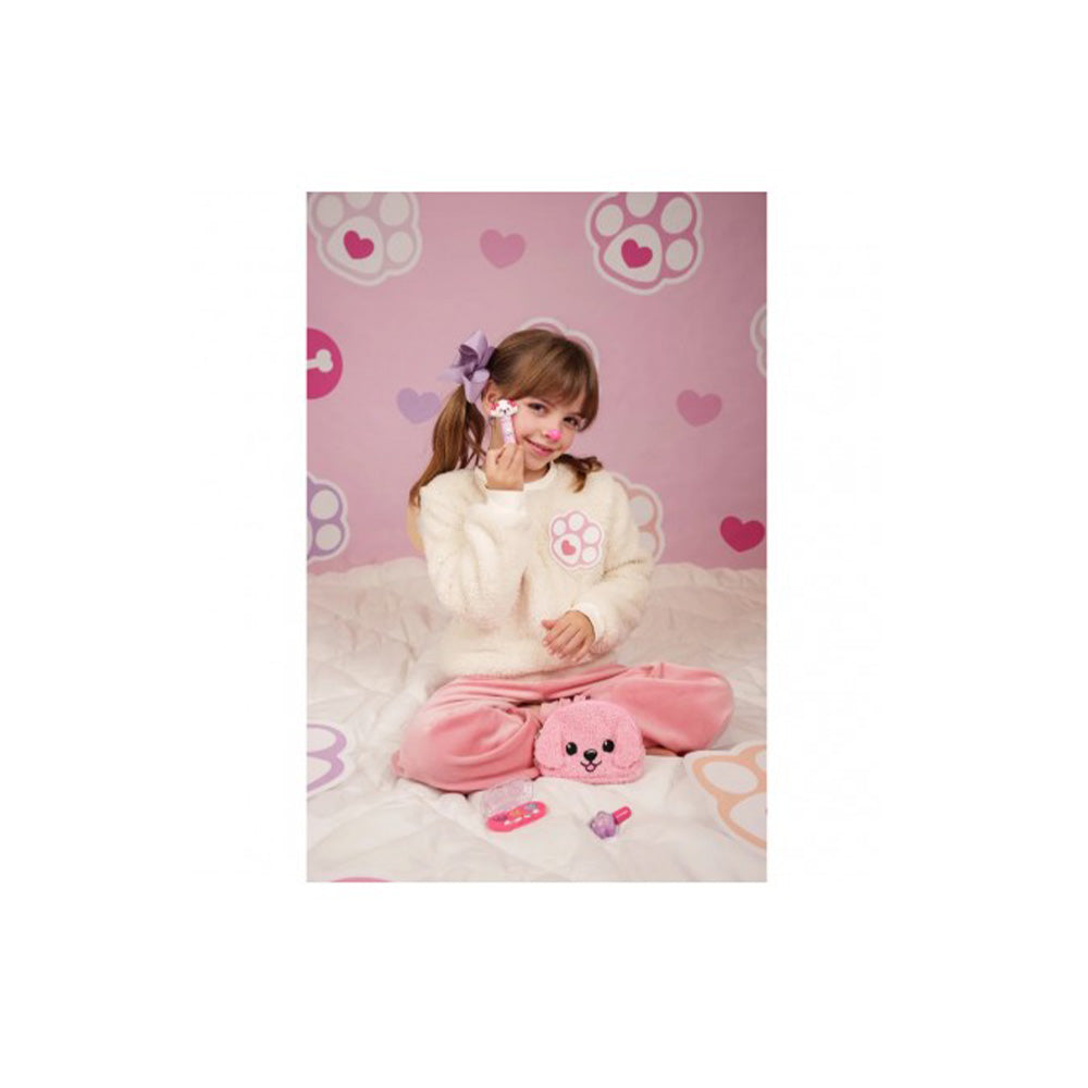 Martinelia Puppies Fluffy Friends Set Παιδικό Σετ Ομορφιάς με Γούνινο Τσαντάκι Σκυλάκι, Lip Balm & Βερνίκι Νυχιών
