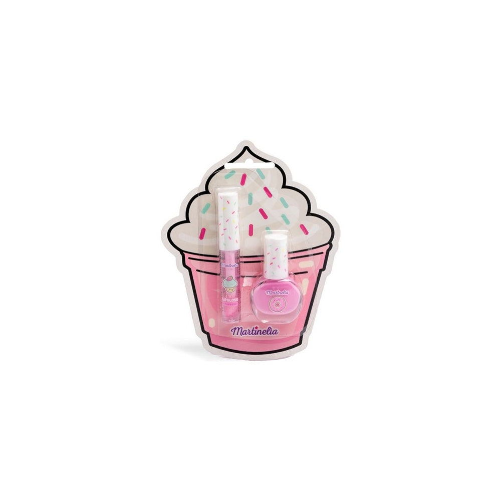 Martinelia Yummy Sweet Treats Lip Gloss & Nail Polish Duo – Παιδικό Σετ Cupcake Strawberry