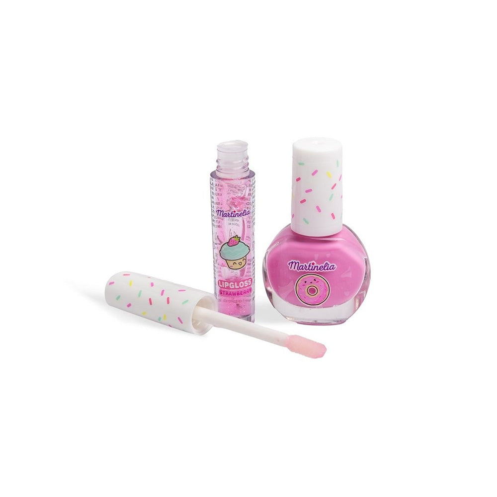 Martinelia Yummy Sweet Treats Lip Gloss & Nail Polish Duo – Παιδικό Σετ Cupcake Strawberry
