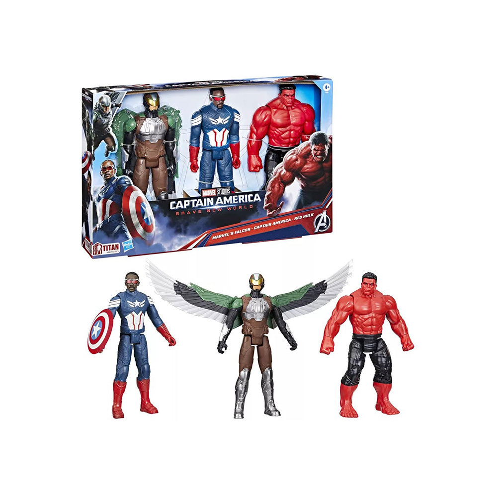 Hasbro Marvel Avengers Captain America: Brave New World Titan Hero Series 3 Φιγούρες Δράσης 30 Εκ 