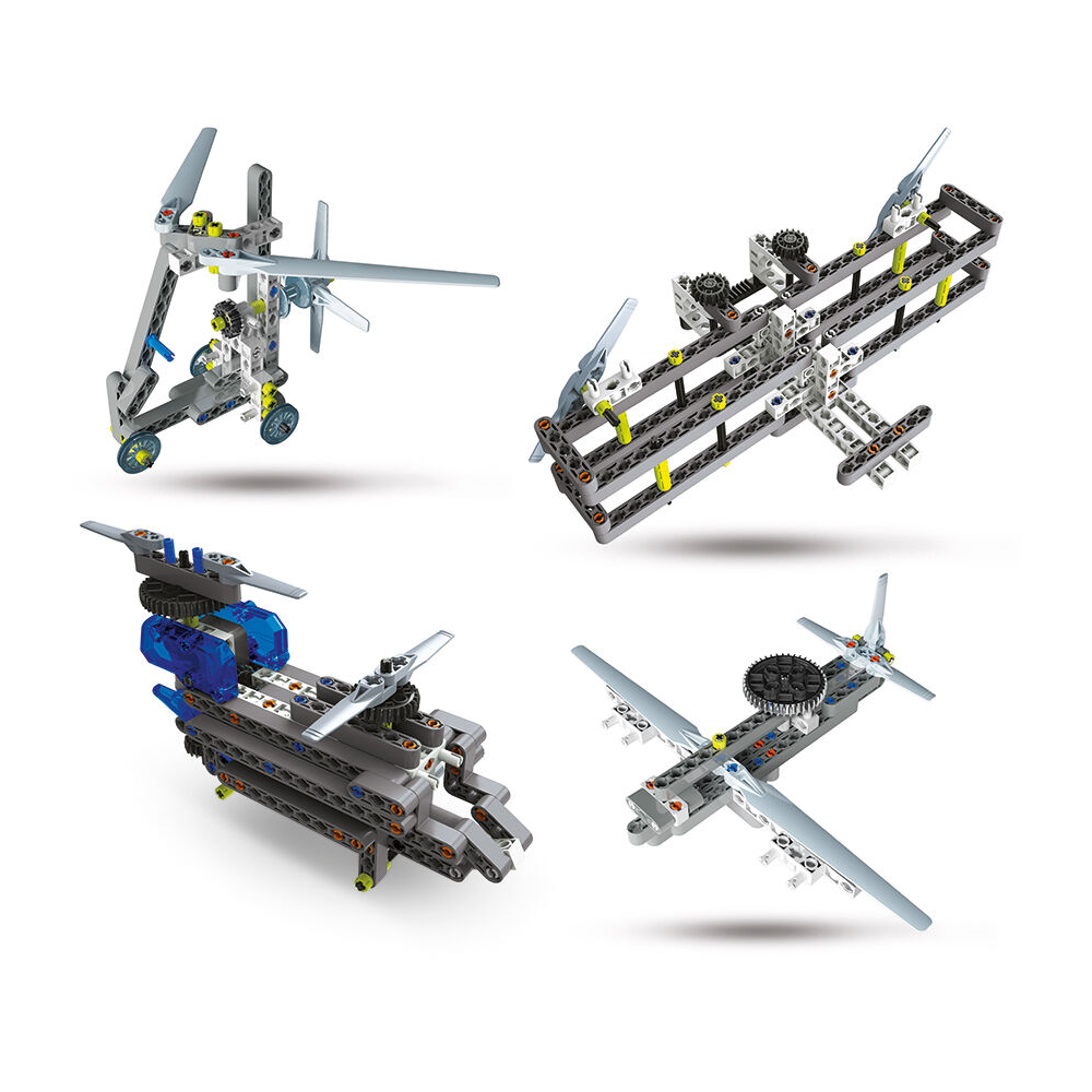 Μαθαίνω Και Δημιουργώ Build Εκπαιδευτικό Παιχνίδι Εργαστήριο Μηχανικής Αεροπλάνα Και Ελικόπτερα 8+ 4