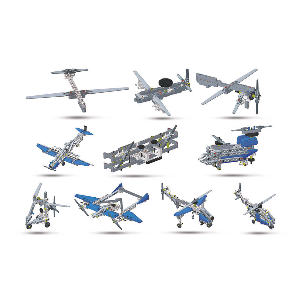 Μαθαίνω Και Δημιουργώ Build Εκπαιδευτικό Παιχνίδι Εργαστήριο Μηχανικής Αεροπλάνα Και Ελικόπτερα 8+ 6