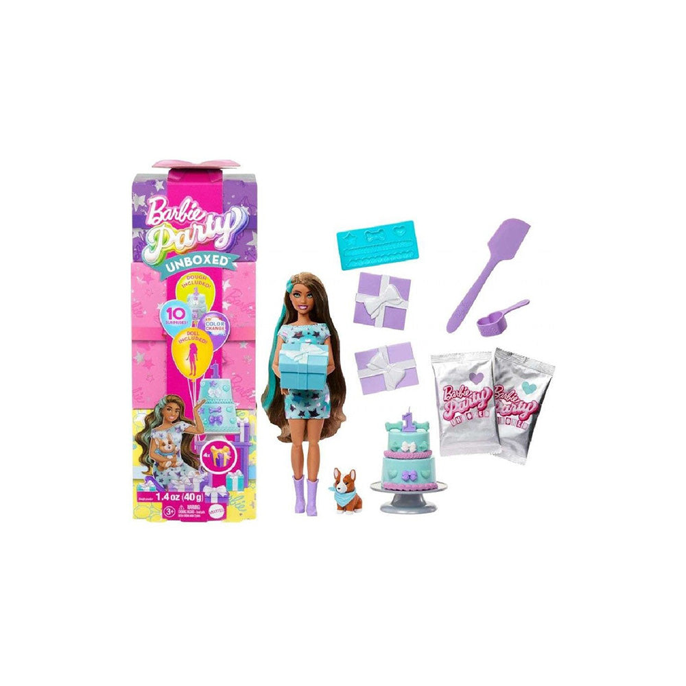 MattelMattel Barbie Party Unboxed Reveal Κούκλα Μελαχρινή Με Κόργκιpapell.gr