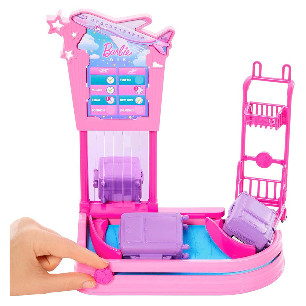 Mattel Barbie στο Αεροδρόμιο με Check-In, Βαλίτσα & Αξεσουάρ