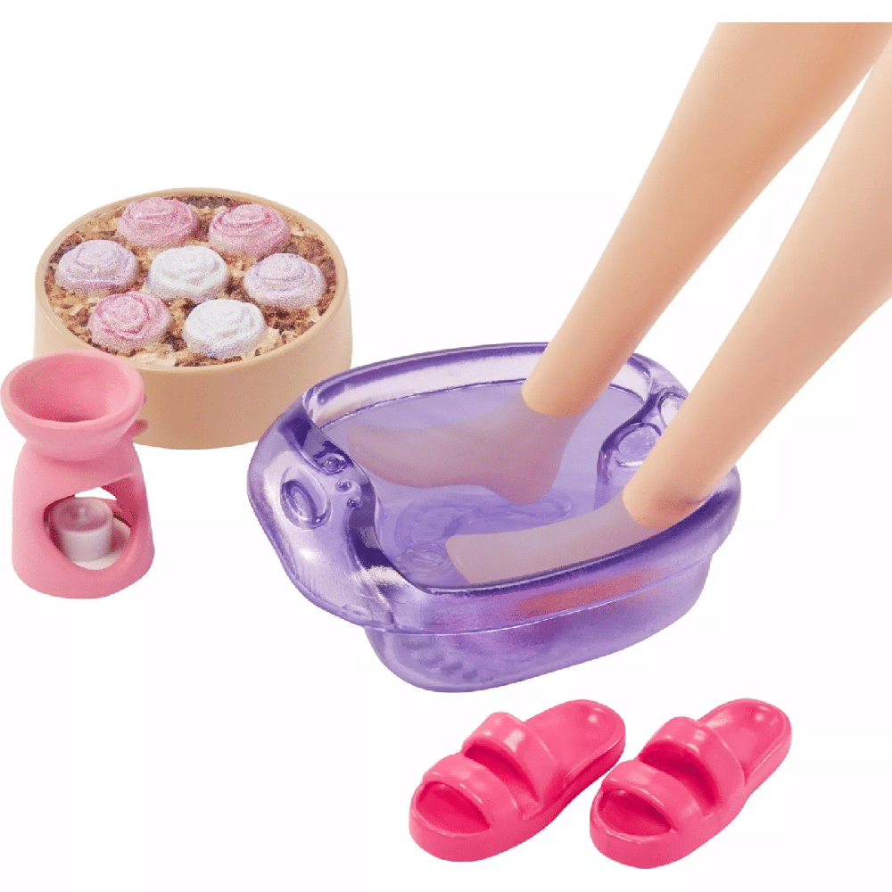 Barbie Wellness Ημερα Ομορφιας Blonde Doll With Puppy