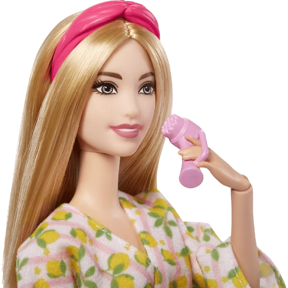 Barbie Wellness Ημερα Ομορφιας Blonde Doll With Puppy