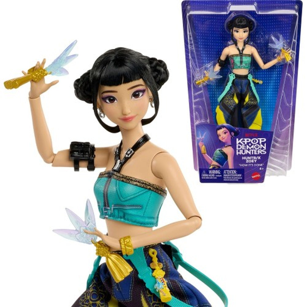Mattel Kpop Demon Hunters Huntr/X Zoey Fashion Doll JRN37 — εικόνα 1