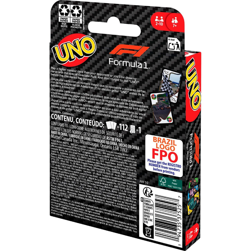 Mattel Uno Formula 1
