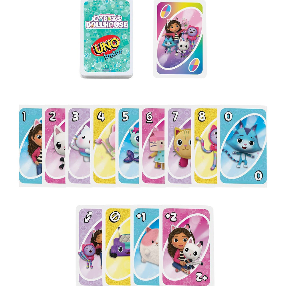 Mattel Uno: Uno Junior Gabby's Dollhouse Παιδικό Επιτραπέζιο Παιχνίδι Καρτών